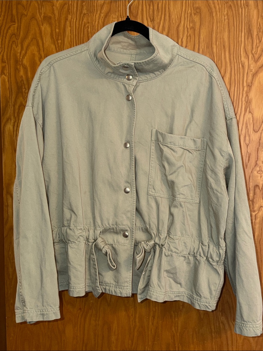 Madewell Soft Sage Utility Drawstring Jacket